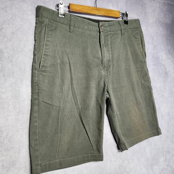 Volcom Shorts Mens 34 Corp Class Stretch Chino Modern Fit Casual 18.25" Waist - Picture 9 of 16